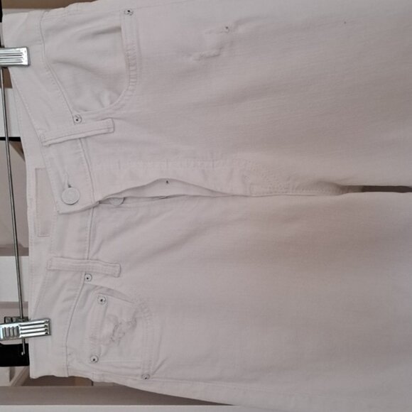 Mother Jeans TOMCAT Roller Chew White Almost Innocent sz27 Chewed hem/pocket - Picture 6 of 16